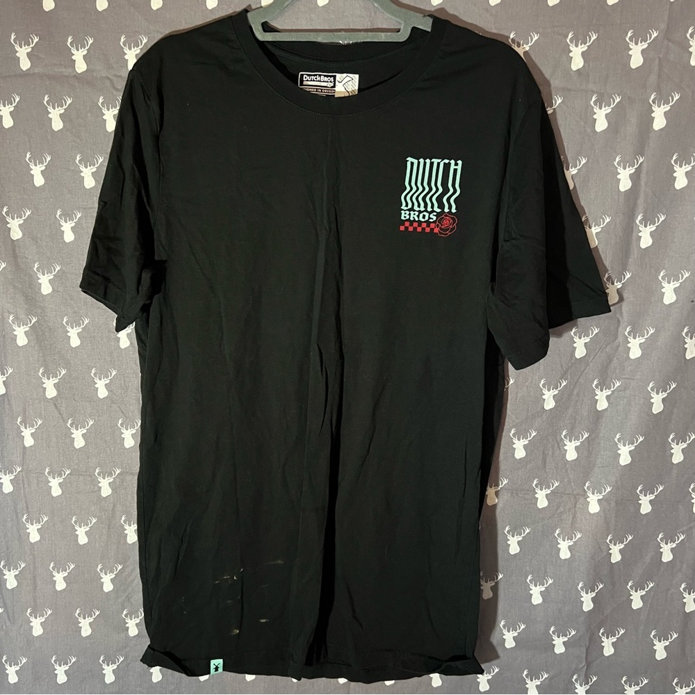 Dutch Bros Black Tee with Graphic Design